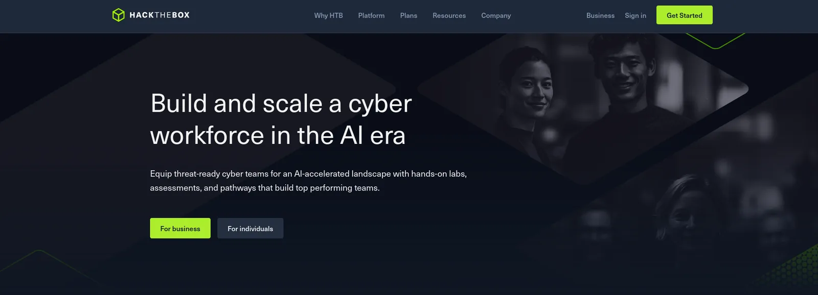 Hack The Box homepage
