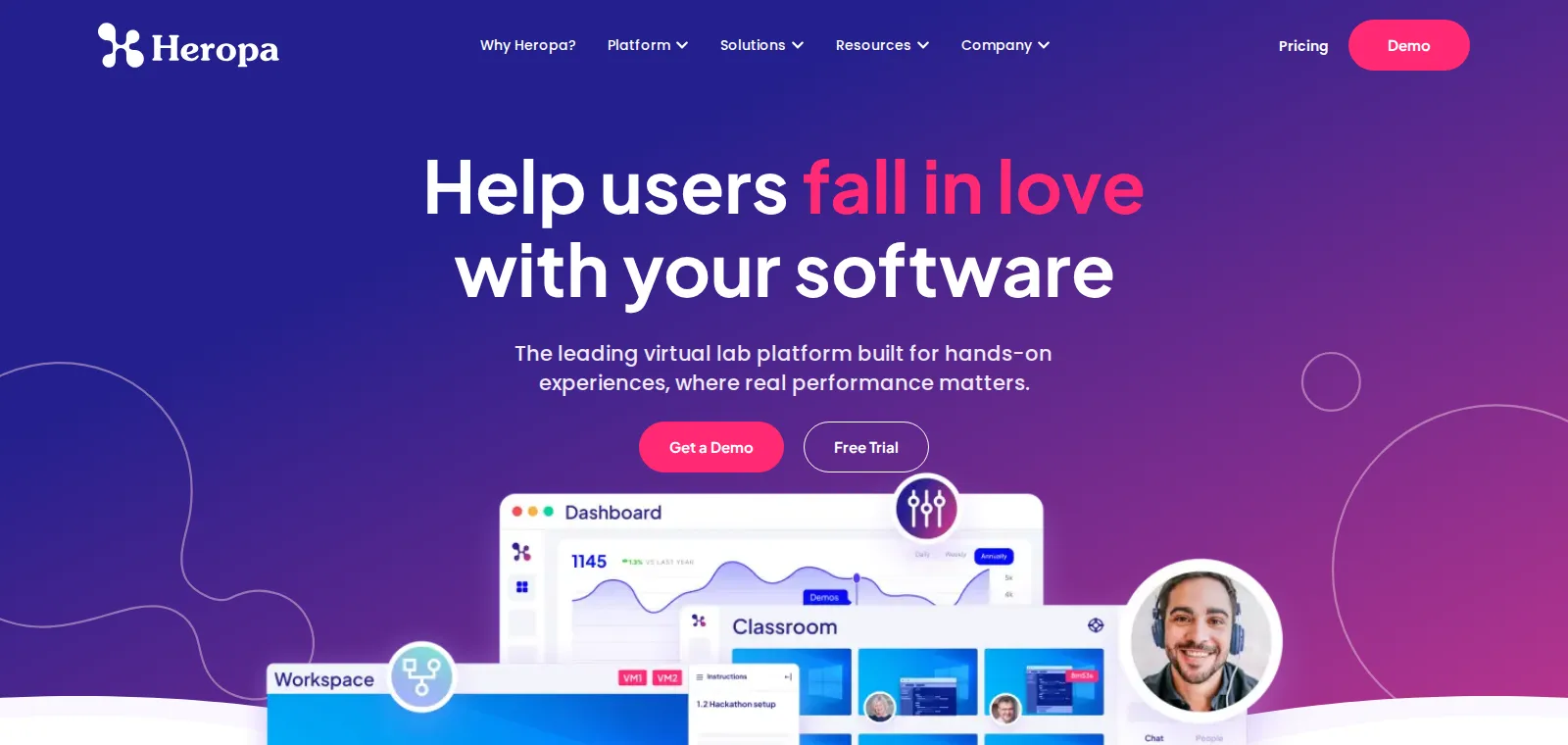 Heropa homepage