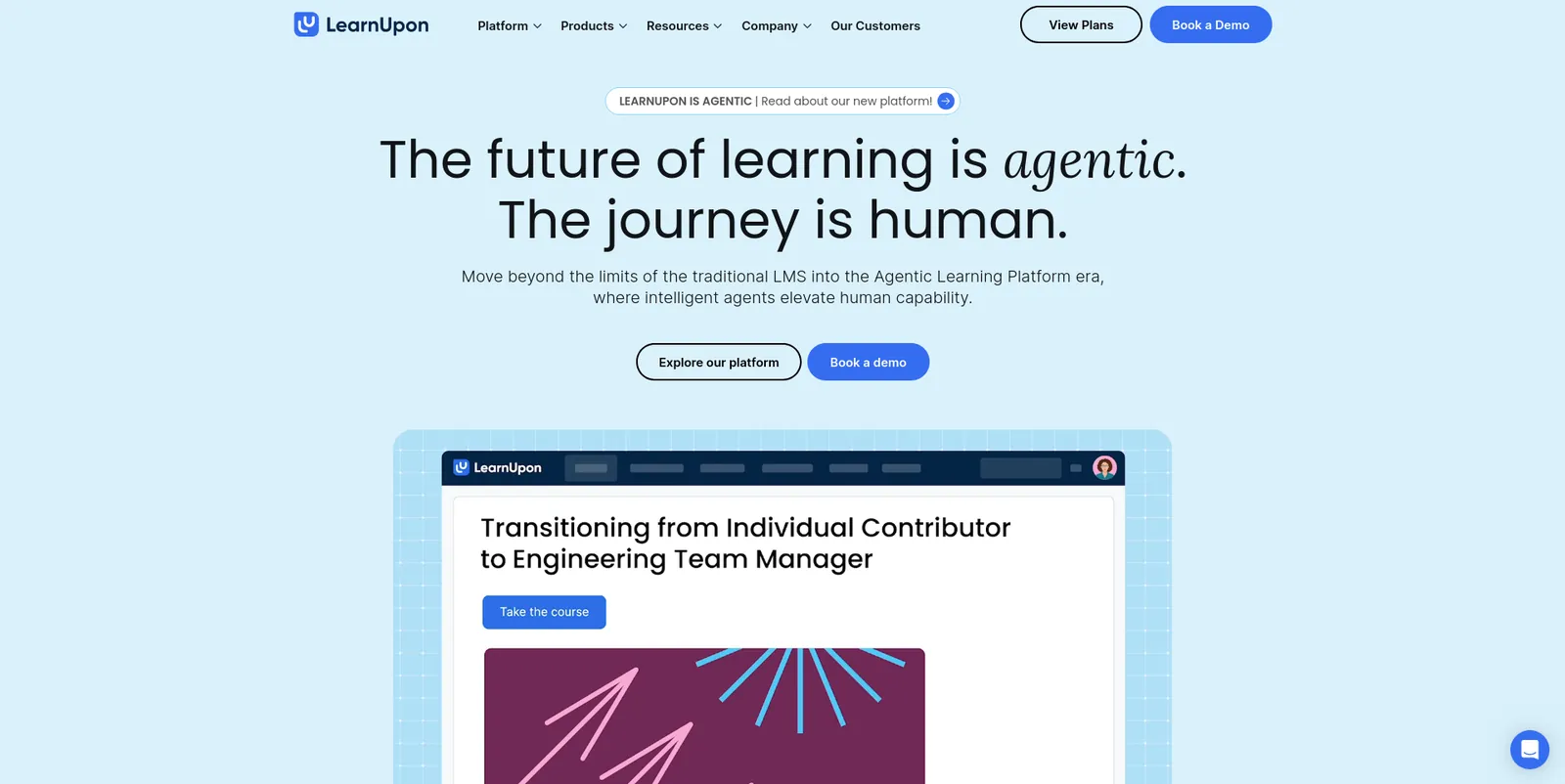 LearnUpon homepage