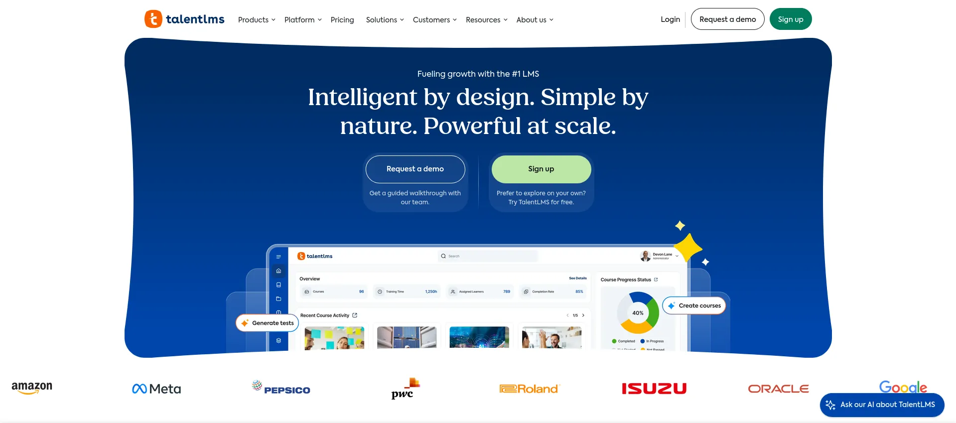 TalentLMS homepage