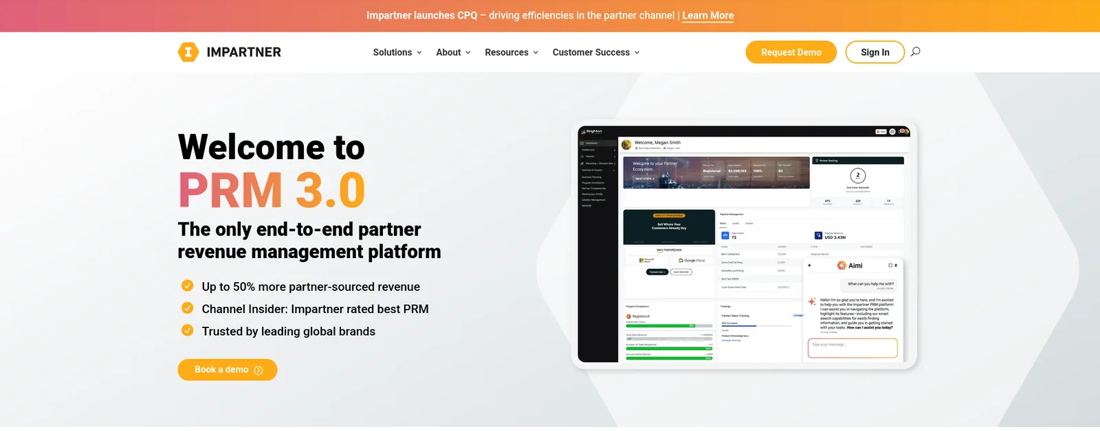 Impartner homepage
