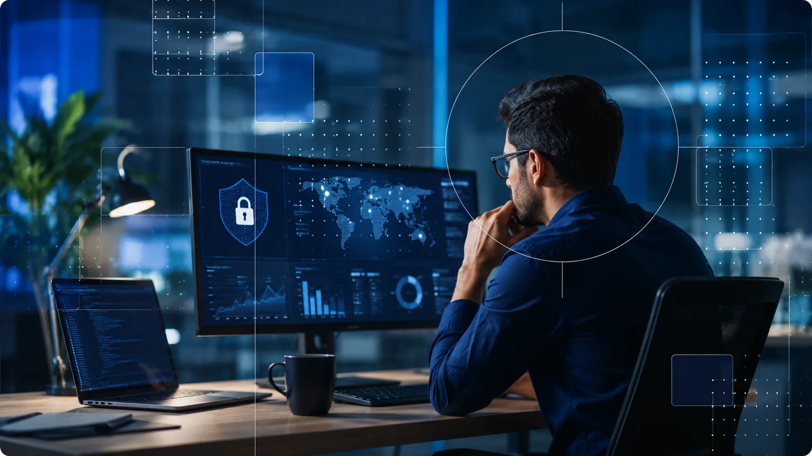 Partner reviewing analytics on a live dashboard